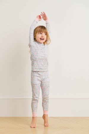 Kids Long Sleeve Floral Pajama Set - English Rose & Elizabeth Design
