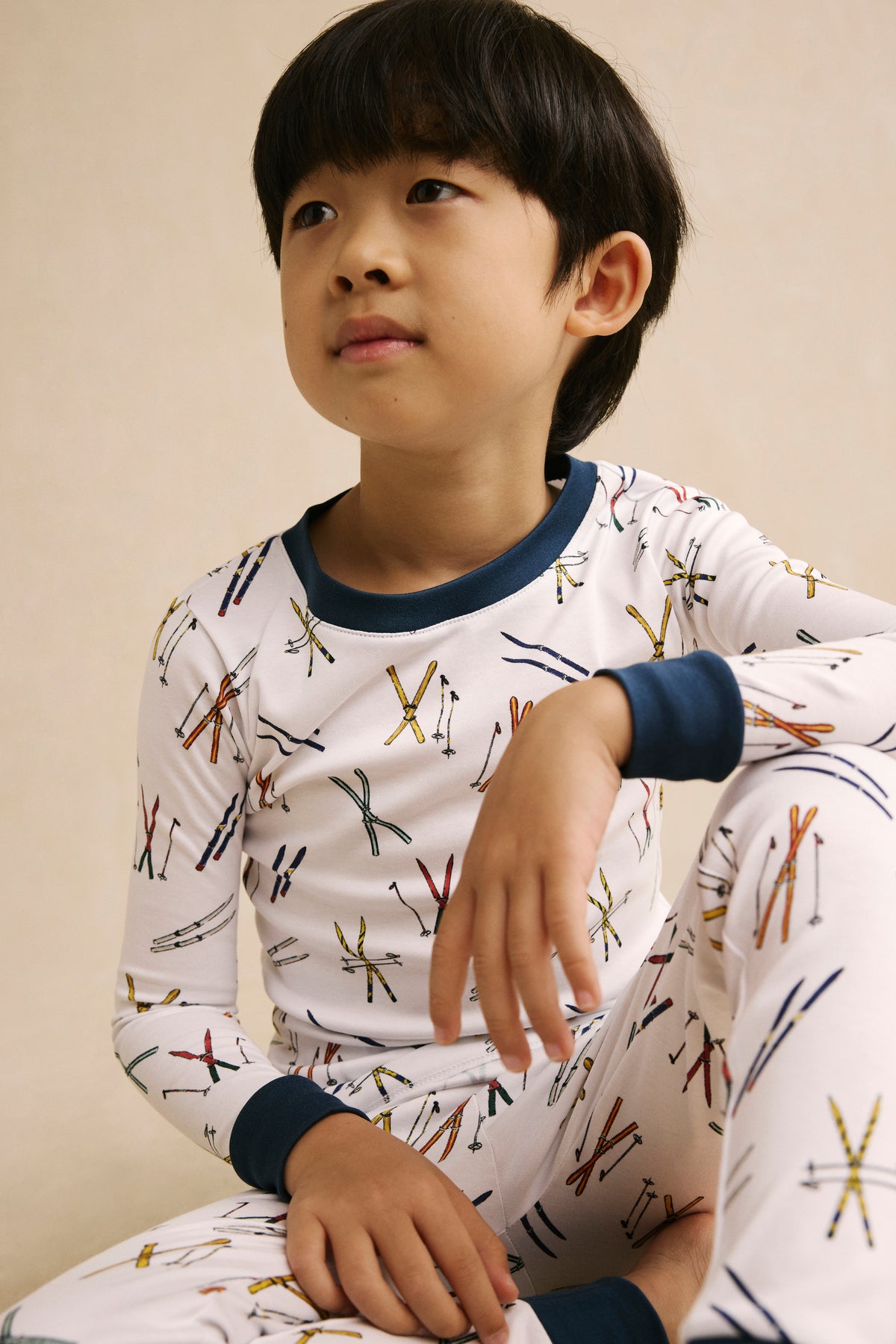 Kids Vintage Ski-Themed Long Sleeve Top and Pants Set by Brand 11