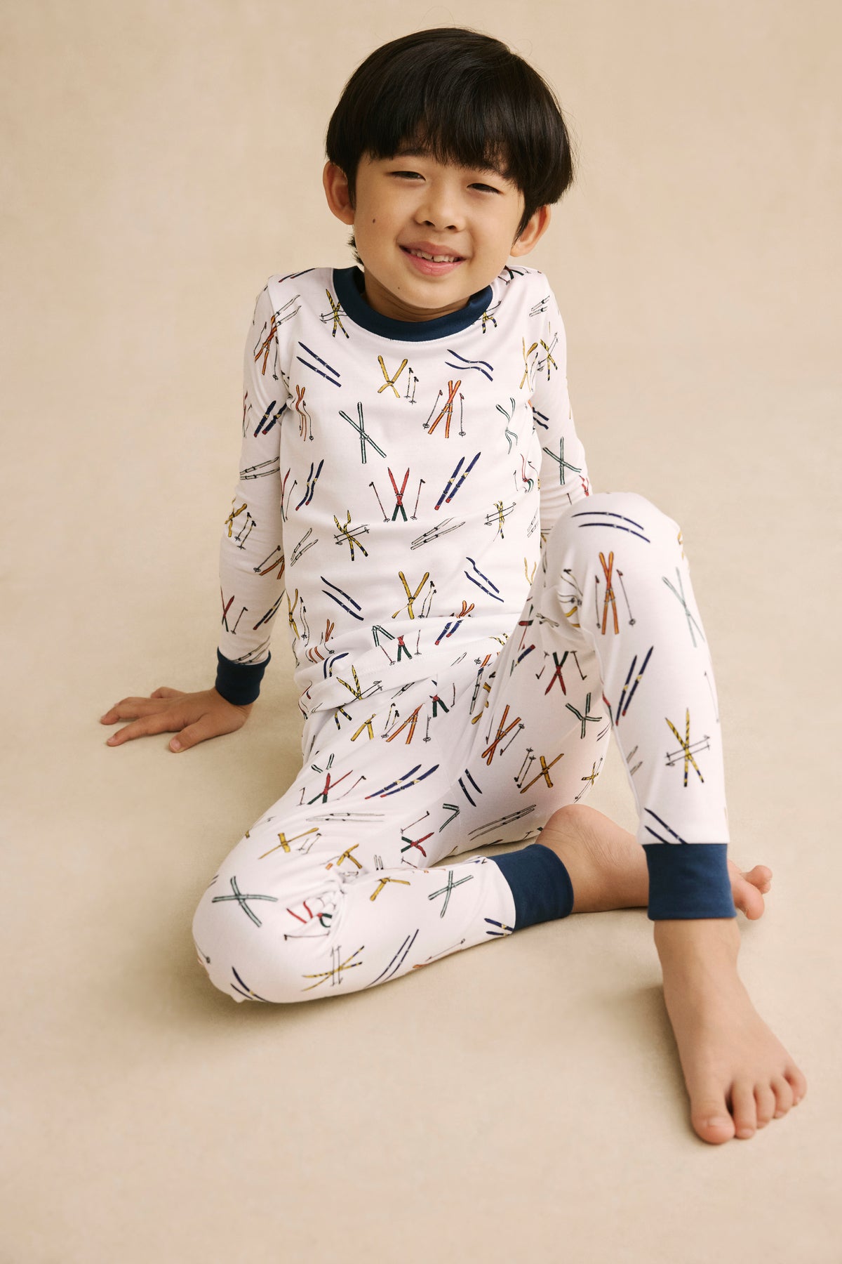 Kids Vintage Ski-Themed Long Sleeve Top and Pants Set by Brand 11