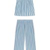DreamModal™ Daydream Pants Set in Serene Blue Stripe - 11 Brand Comfort Fit Sleepwear