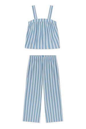 DreamModal™ Daydream Pants Set in Serene Blue Stripe - 11 Brand Comfort Fit Sleepwear