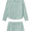 11 Nantucket Shorts Set in Granite Green Sail Stripe - Matching Summer Outfit for Men