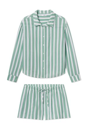 11 Nantucket Shorts Set in Granite Green Sail Stripe - Matching Summer Outfit for Men