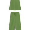 11 Pointelle Pajama Pants Set in Willow Bough – Soft Knit Matching Lounge Set