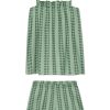 11 Brand Pima Cotton Ruffle Shorts Set in Granite Green Trellis Pattern