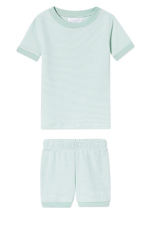 11 Kids Shorts Set in Parisian Green - Matching Summer Outfit for Boys & Girls