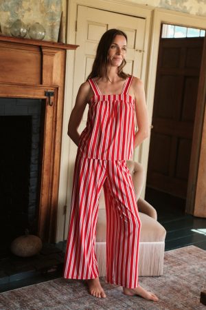 11 DreamModal™ Daydream Pants Set – Ski Patrol Stripe Lounge Set for Women