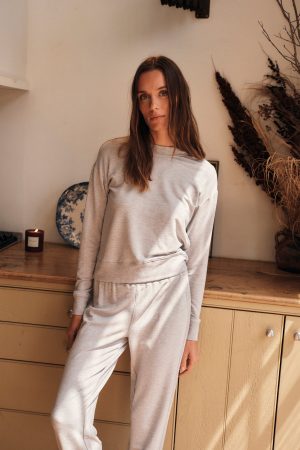 11 Brand Relax Jogger Set in Heather Gray - Comfortable Athletic Lounge Wear