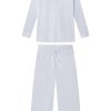 11 Pima Maternity Wide Leg Pajama Set – Soft French Blue Matching Lounge Set for Pregnancy