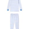 11 Kids Matching Long Sleeve Top and Pants Set in Baltic Blue | Toddler & Kids Cotton Loungewear