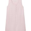 11 Pima Maternity Tank Gown in English Rose Stripe - Soft & Comfortable Pregnancy Nightgown