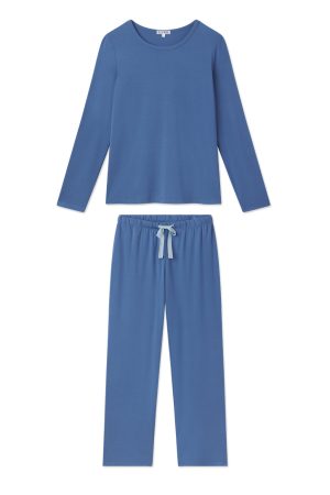 11 DreamModal™ Ribbon Long-Long Set – Soft Modal Lounge Set in Seaport Color