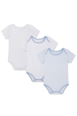 Baby Bodysuit Bundle – Soft French Blue Newborn Onesies by Brand 11