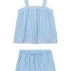 11 Brand Hamptons Shorts Set in Sail Blue Awning Stripe - Classic Summer Outfit for Men