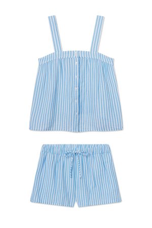 11 Brand Hamptons Shorts Set in Sail Blue Awning Stripe - Classic Summer Outfit for Men