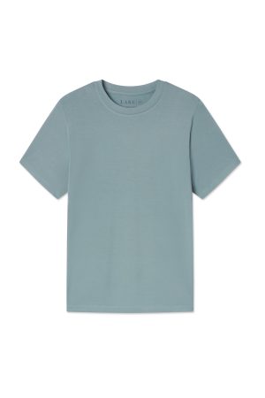 11 Men's Short Sleeve Bamboo Tee in Stone Blue - Soft Eco-Friendly Bamboo Cotton T-Shirt for Men