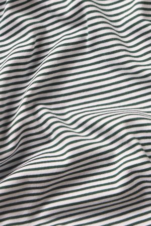 11 Men's Pima Cotton Sleep Set – Long Sleeve Top & Pants in Conifer Bar Stripe