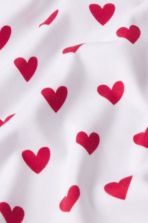 11 Brand Pima Crew Long-Short Set in Classic Red Heart - Soft Luxury Loungewear for Men & Women