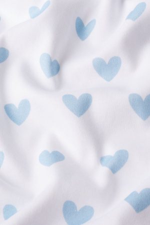11 Kids Shorts Set - French Blue Heart Print Summer Outfit for Boys & Girls