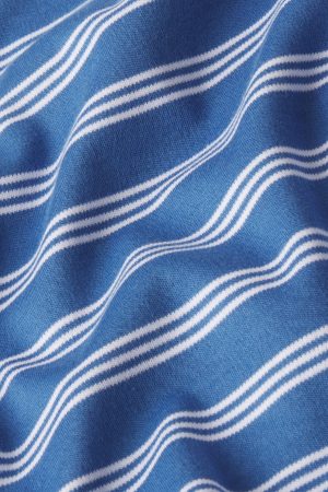 11 Brand Pima Cotton Ruffle Shorts Set in Seaport Triple Stripe