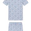 Kids Floral Shorts Set in Delft Blue - 11 Brand Summer Outfit for Girls & Boys