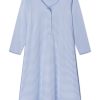 11 Brand Pima Cotton Maternity Nightgown Long Sleeve in Hydrangea Print