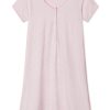 Pima Cotton Maternity Nightgown – English Rose Stripe Sleepdress for Pregnancy & Postpartum
