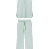 11 Pima Maternity Short-Long Set in Parisian Green – Soft Luxury Pregnancy Loungewear