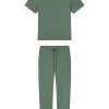 11 Men's Bamboo Lounge Set - Fairway Green Matching Tracksuit for Men