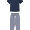 11 Men's Pima Cotton Sleep Set – True Navy Short & Long Sleeve Pajama Set