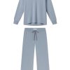 11 Brand Relax Pants Set in Dusty Blue - Comfortable Lounge Wear for Men & Women