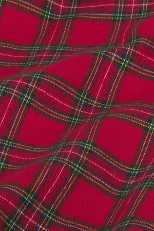 11 Flannel Pants Set - Classic Red Holiday Tartan Matching Lounge Set