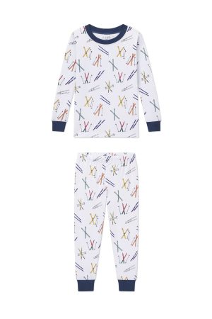 Kids Vintage Ski-Themed Long Sleeve Top and Pants Set by Brand 11