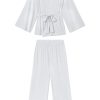 DreamModal™ Kimono Pajama Set in Fog - 11 Brand Luxury Sleepwear for Women