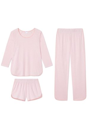 11 Brand Pima Cotton Long Sleeve Top Bundle - English Rose Stripe Pattern