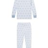 11 Kids French Blue Heart Long Sleeve Matching Set for Boys and Girls
