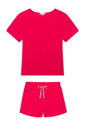 DreamModal™ Ski Patrol Ribbon Shorts Set by 11 | Lightweight Modal Lounge Shorts