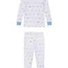 Kids Nautical Flag Pajama Set in Baltic Blue | 11 Brand Long Sleeve Sleepwear