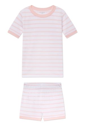 11 Brand Kids Shorts Set in English Rose Triple Stripe Design