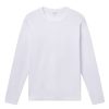 11 Men's Premium Pima Cotton Long Sleeve Crewneck T-Shirt - White