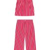11 DreamModal™ Daydream Pants Set – Ski Patrol Stripe Lounge Set for Women