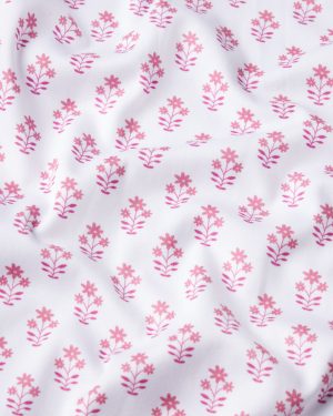 11 Pima Cotton Long Sleeve Matching Set in Light Camellia Posy