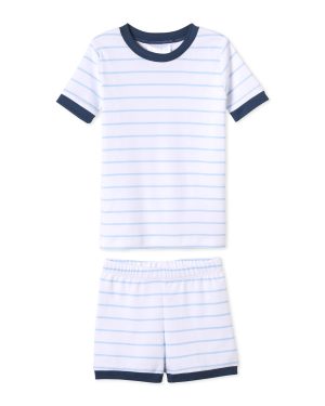 11 Kids Short Set in Marine Blue - Matching Boys & Girls Summer Outfit