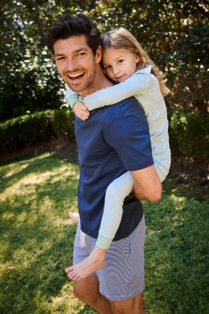 11 Men's Pima Cotton Sleep Shorts Set – True Navy Lounge Set for Men