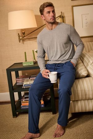 11 Men's Bamboo Lounge Pants Navy – Soft Eco-Friendly Casual Sweatpants