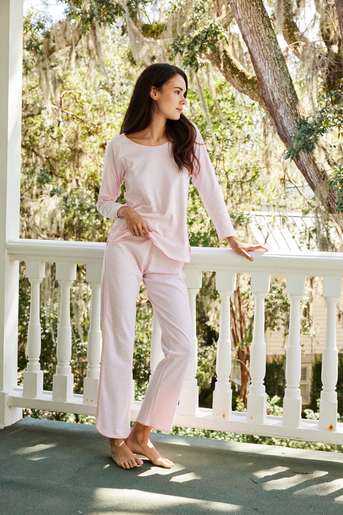 11 Pima Cotton Long Sleeve Top Bundle - English Rose Stripe Pattern