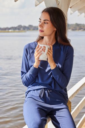 11 Relax Pants Set in English Navy – Matching Lounge Set for Women