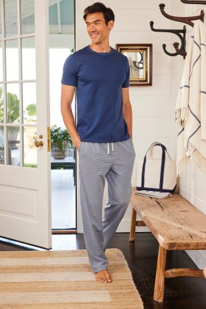 11 Men's Pima Cotton Sleep Set – True Navy Short & Long Sleeve Pajama Set