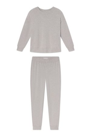 11 Brand Relax Jogger Set in Heather Gray - Comfortable Athletic Lounge Wear