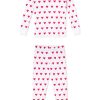 11 Kids Long Sleeve Matching Set - Classic Red Heart Design Toddler Outfit